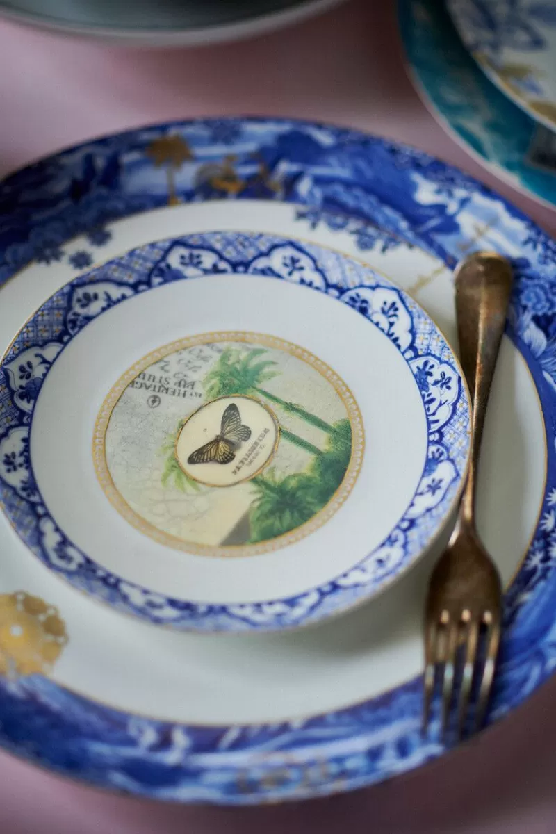 Pip Studio Assiette A Dessert Heritage A Papillons En Coloris Bleu 15 Cm Outlet