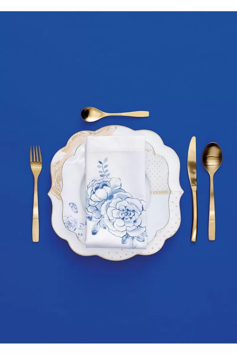 Pip Studio Assiette A Petit-Déjeuner Royal White Points Dores 23,5 Cm Cheap