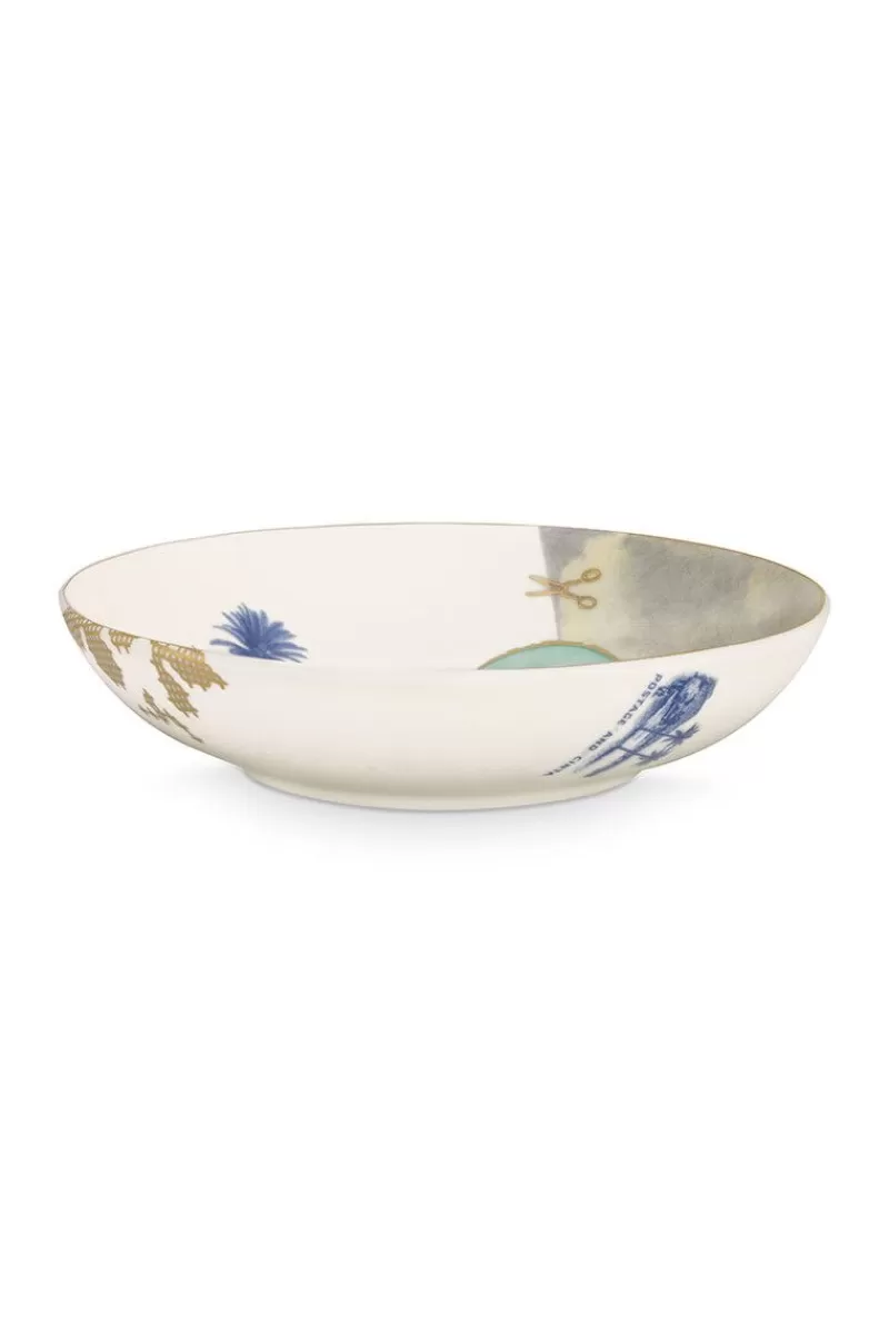 Pip Studio Assiette Creuse Heritage Palm En Coloris Blanc 18 Cm Online
