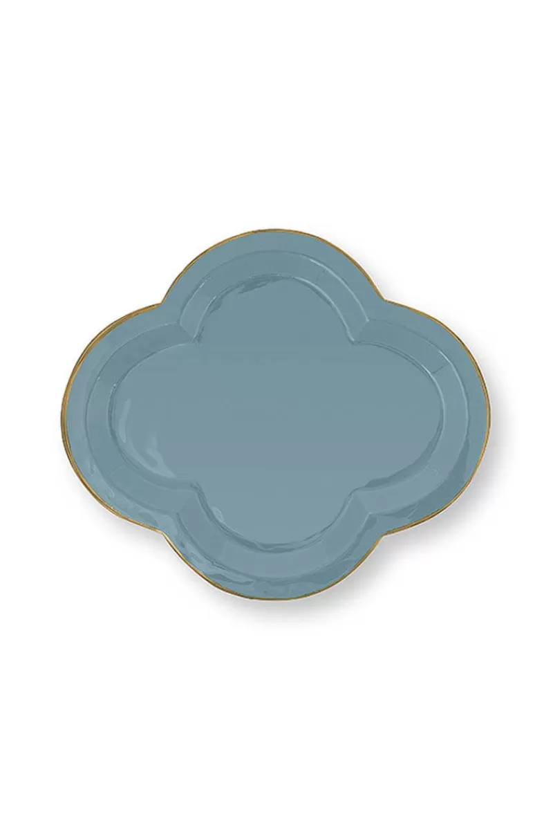Pip Studio Beau Plateau De Grande Taille En Coloris Fonce Bleu Discount