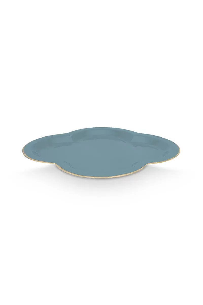 Pip Studio Beau Plateau De Grande Taille En Coloris Fonce Bleu Discount