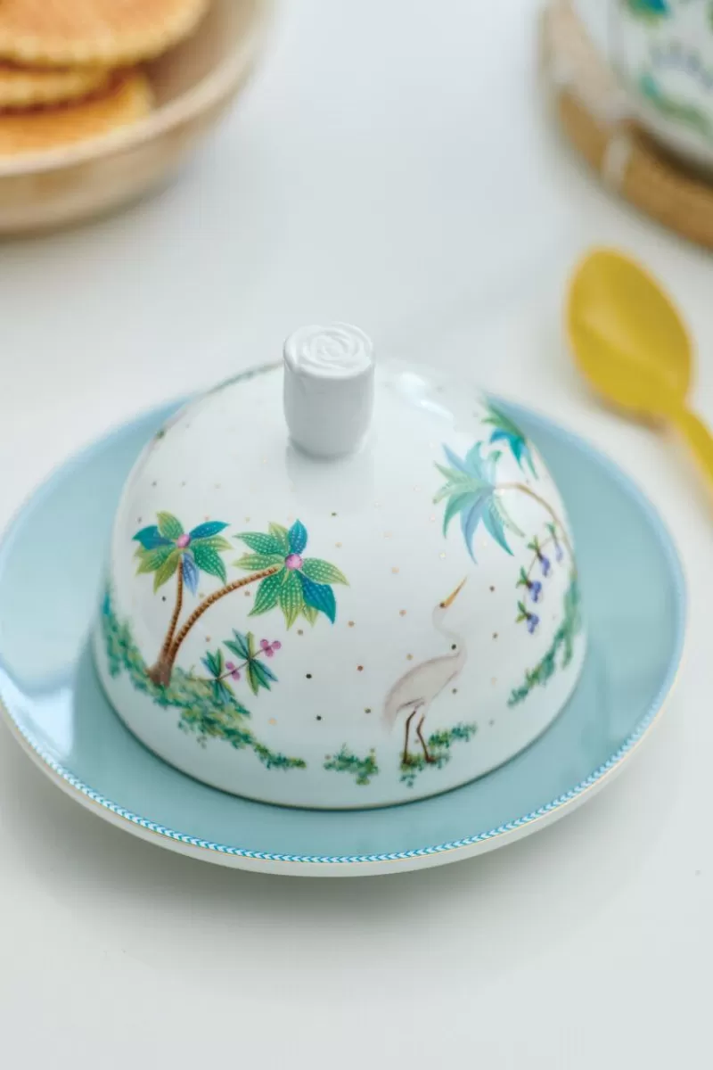Pip Studio Beurrier Rond A Pois Jolie En Coloris Dore Blanc Store