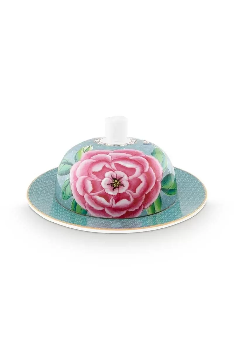 Pip Studio Beurrier Rond Blushing Birds En Coloris Bleu Discount