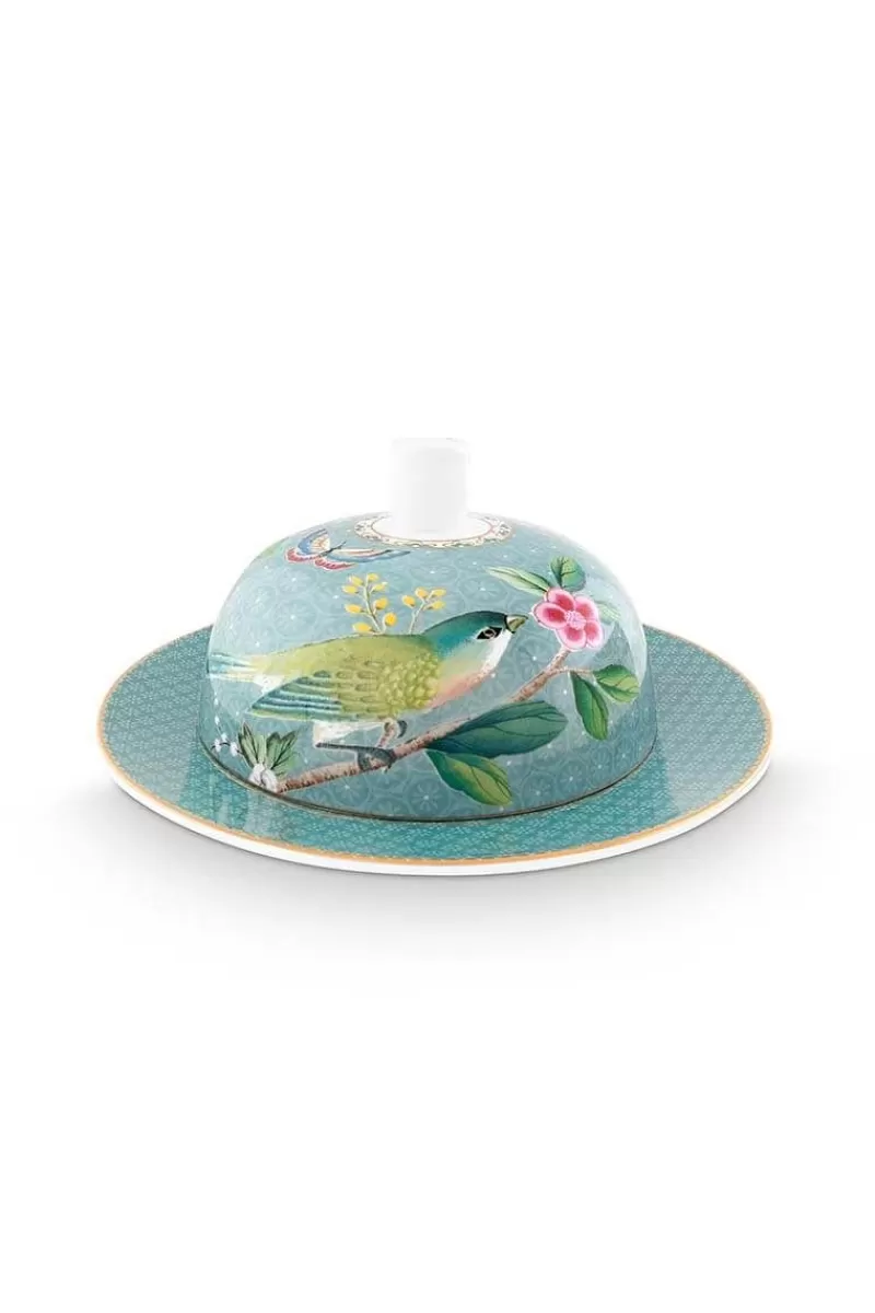 Pip Studio Beurrier Rond Blushing Birds En Coloris Bleu Discount