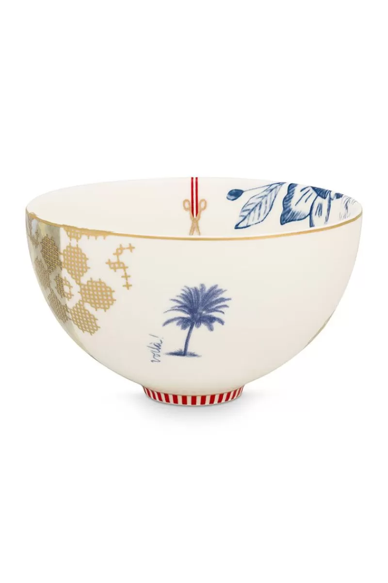 Pip Studio Bol Heritage Palm En Coloris Blanc 15 Cm Outlet