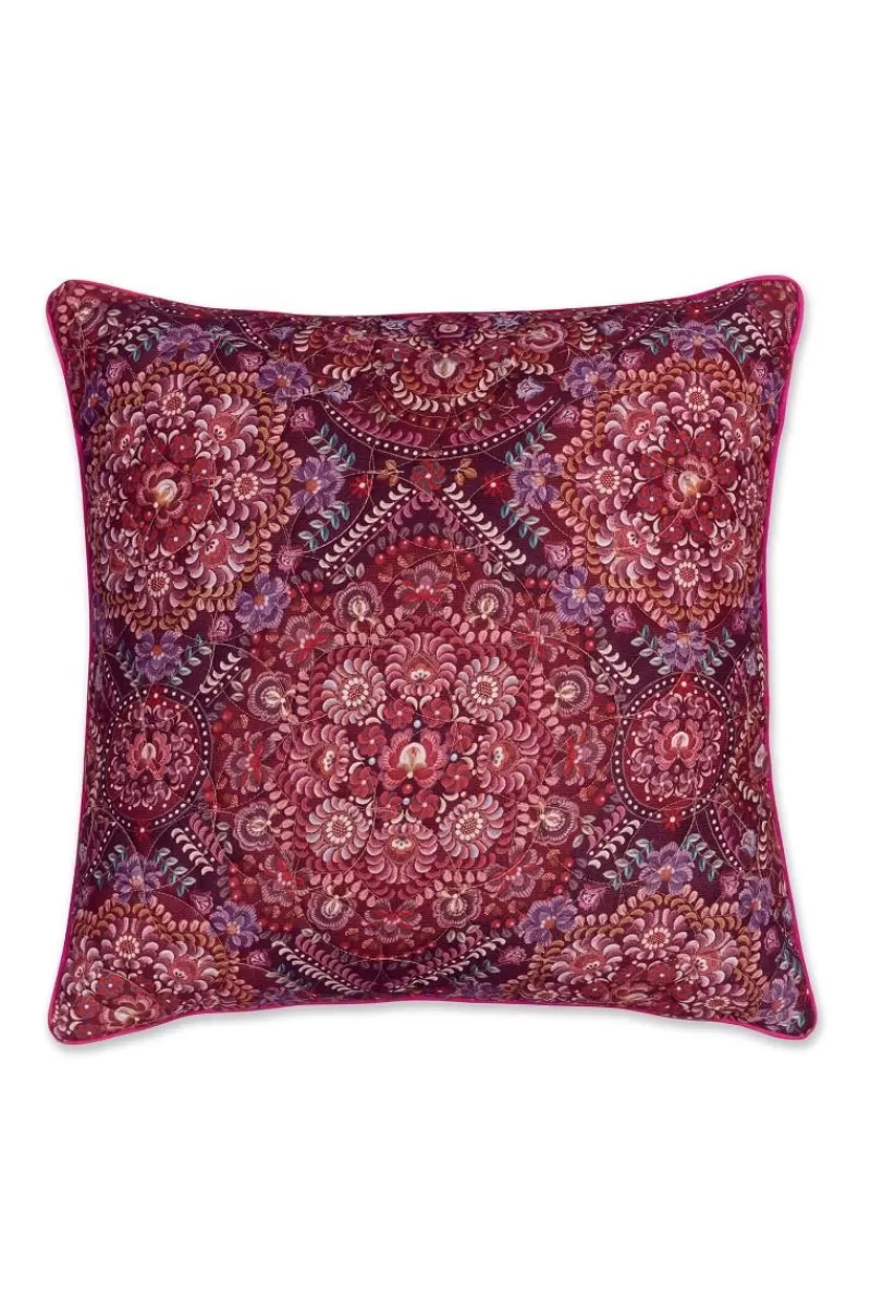 Pip Studio Coussin Décoratif Matelasse Il Mosaico Rouge Fonce New