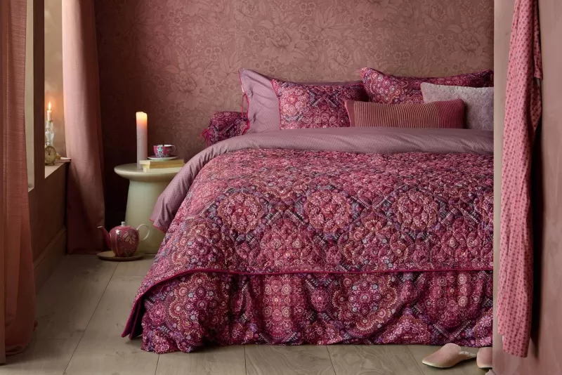 Pip Studio Coussin Décoratif Matelasse Il Mosaico Rouge Fonce New