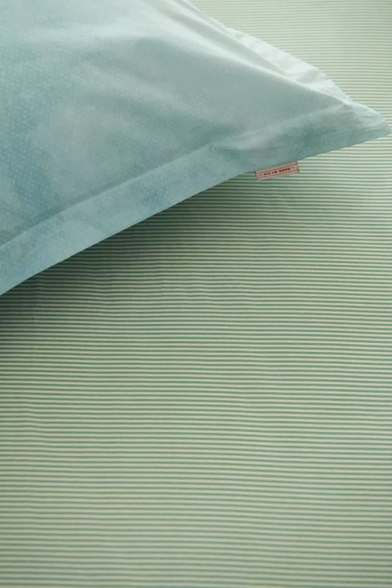 Pip Studio Drap-Housse Duo Stripe En Coloris Kaki Clearance