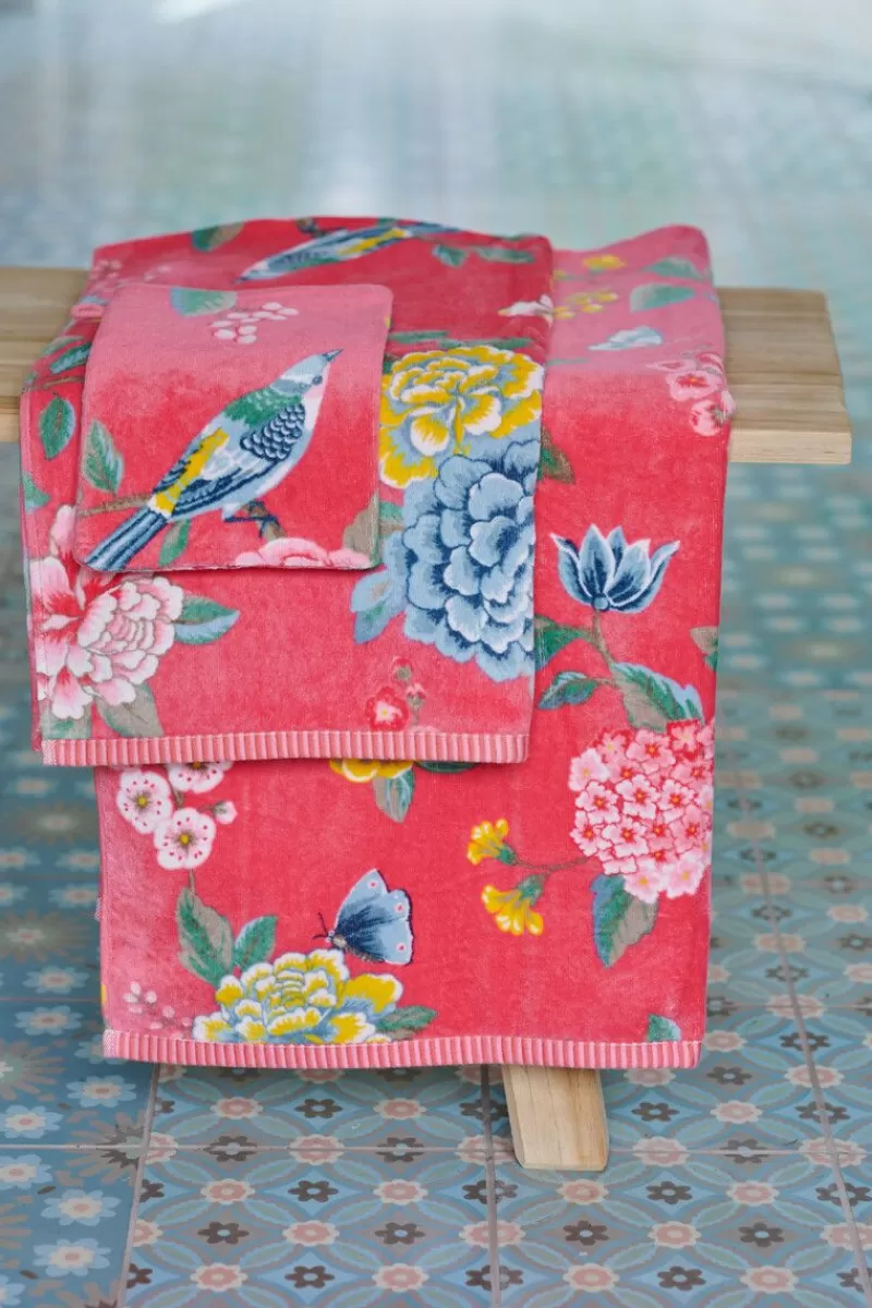 Pip Studio Grande Serviette De Bain Good Evening En Coloris Corial 70 X 140 Cm Corail Cheap