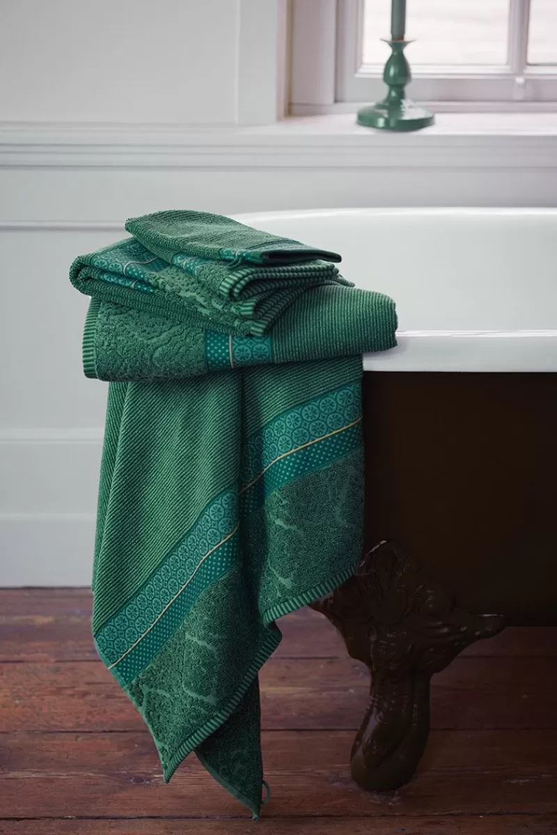 Pip Studio Grande Serviette De Bain Soft Zellige En Coloris 70 X 140 Cm Vert Discount