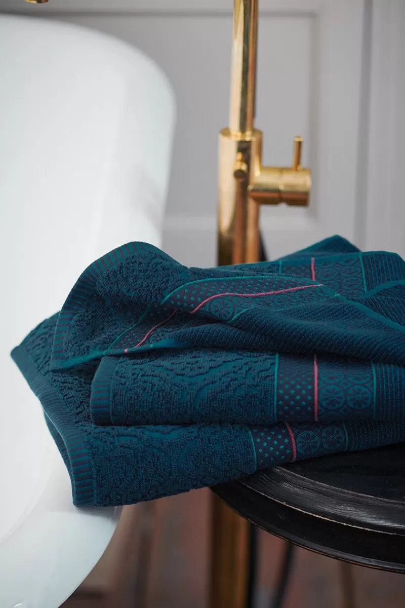 Pip Studio Grande Serviette De Bain Soft Zellige En Coloris Fonce 70 X 140 Cm Bleu Online