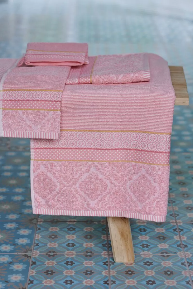 Pip Studio Grande Serviette De Bain Soft Zellige En Coloris Rose 70 X 140 Cm Store