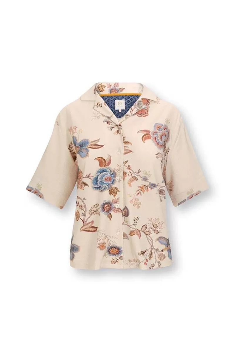 Pip Studio Haut A Manches Courtes Flora Cece Fiore En Coloris Blanc Cheap
