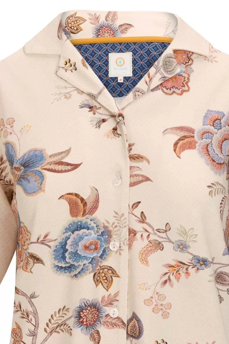 Pip Studio Haut A Manches Courtes Flora Cece Fiore En Coloris Blanc Cheap