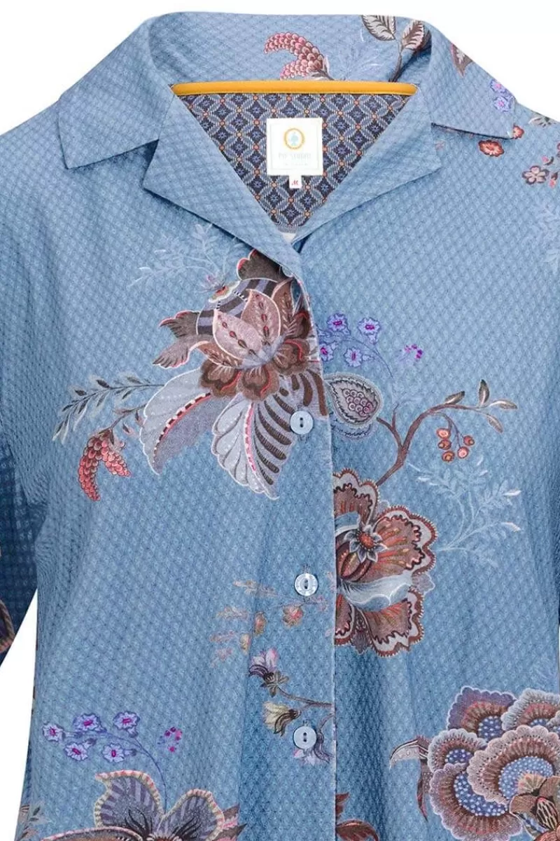 Pip Studio Haut A Manches Courtes Flora Cece Fiore En Coloris Bleu Outlet