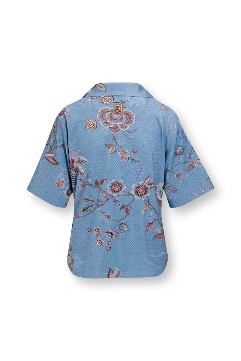 Pip Studio Haut A Manches Courtes Flora Cece Fiore En Coloris Bleu Outlet