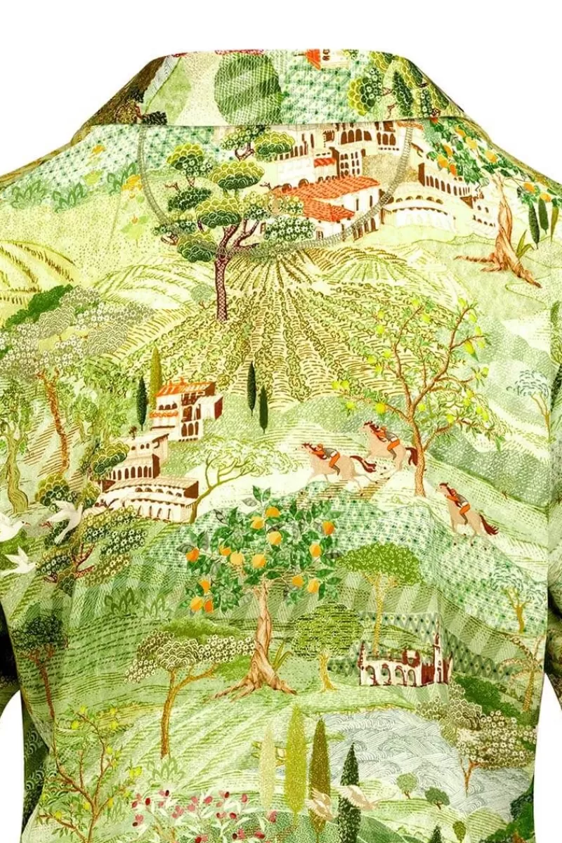 Pip Studio Haut A Manches Courtes Flora Toscana En Coloris Vert Fashion