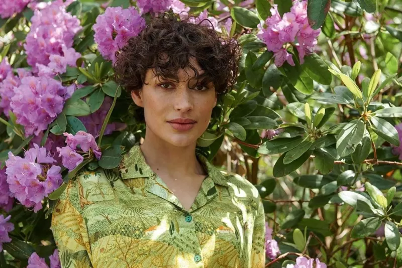 Pip Studio Haut A Manches Courtes Flora Toscana En Coloris Vert Fashion