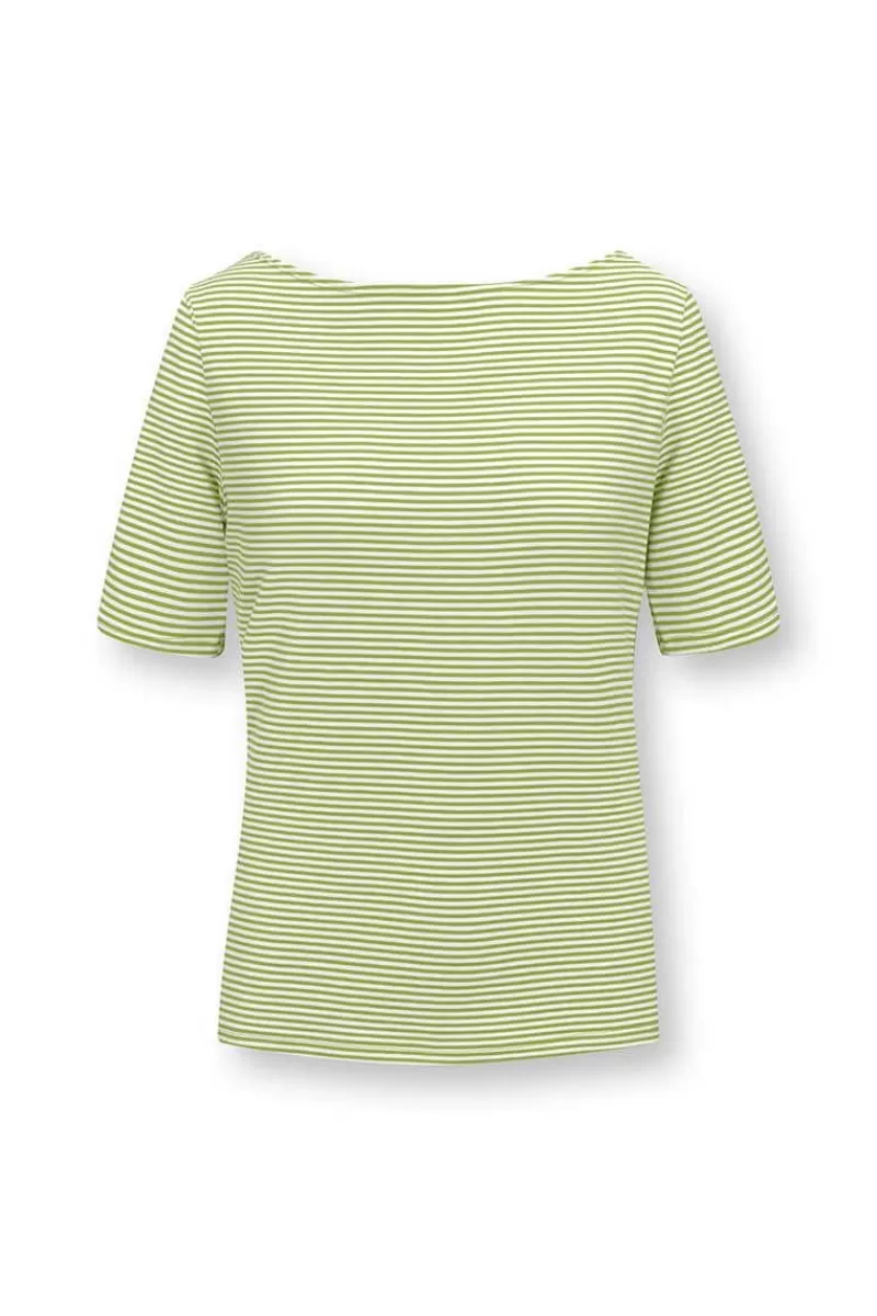 Pip Studio Haut A Manches Courtes Little Sumo Stripe En Coloris Vif Vert Clearance