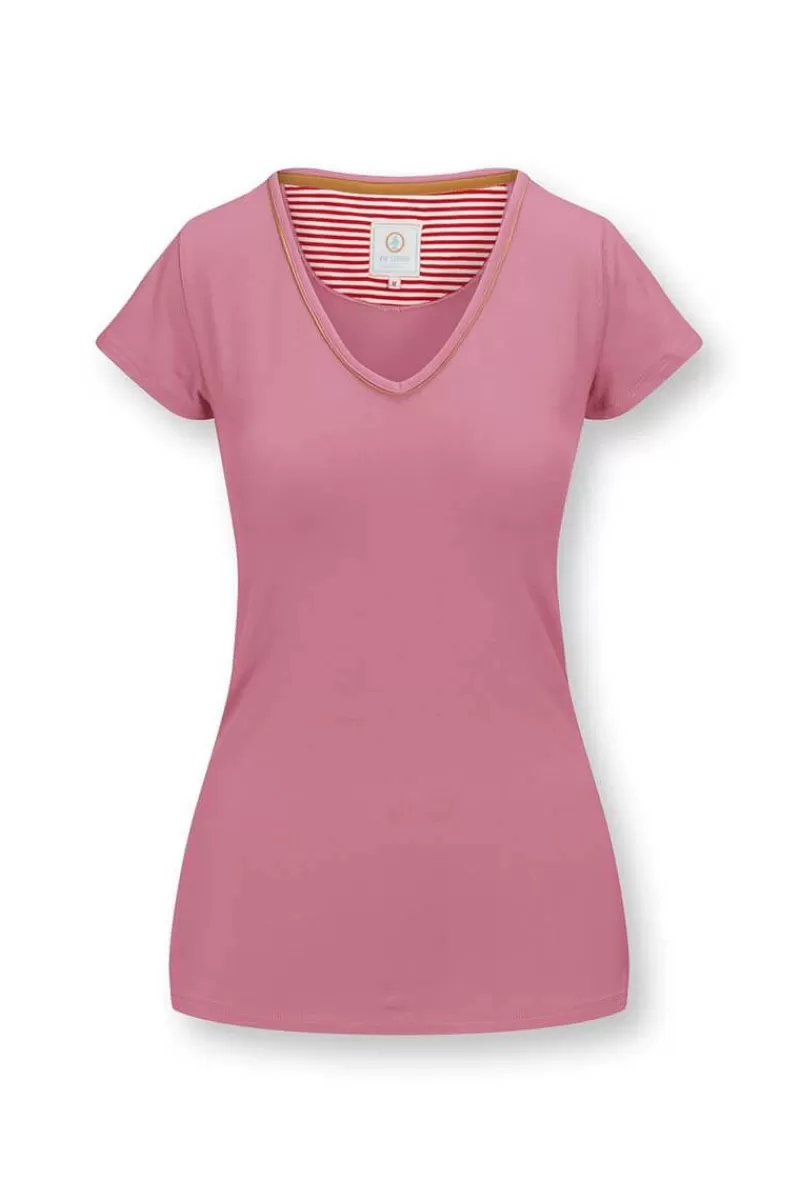 Pip Studio Haut A Manches Courtes Solid En Coloris Rose Hot