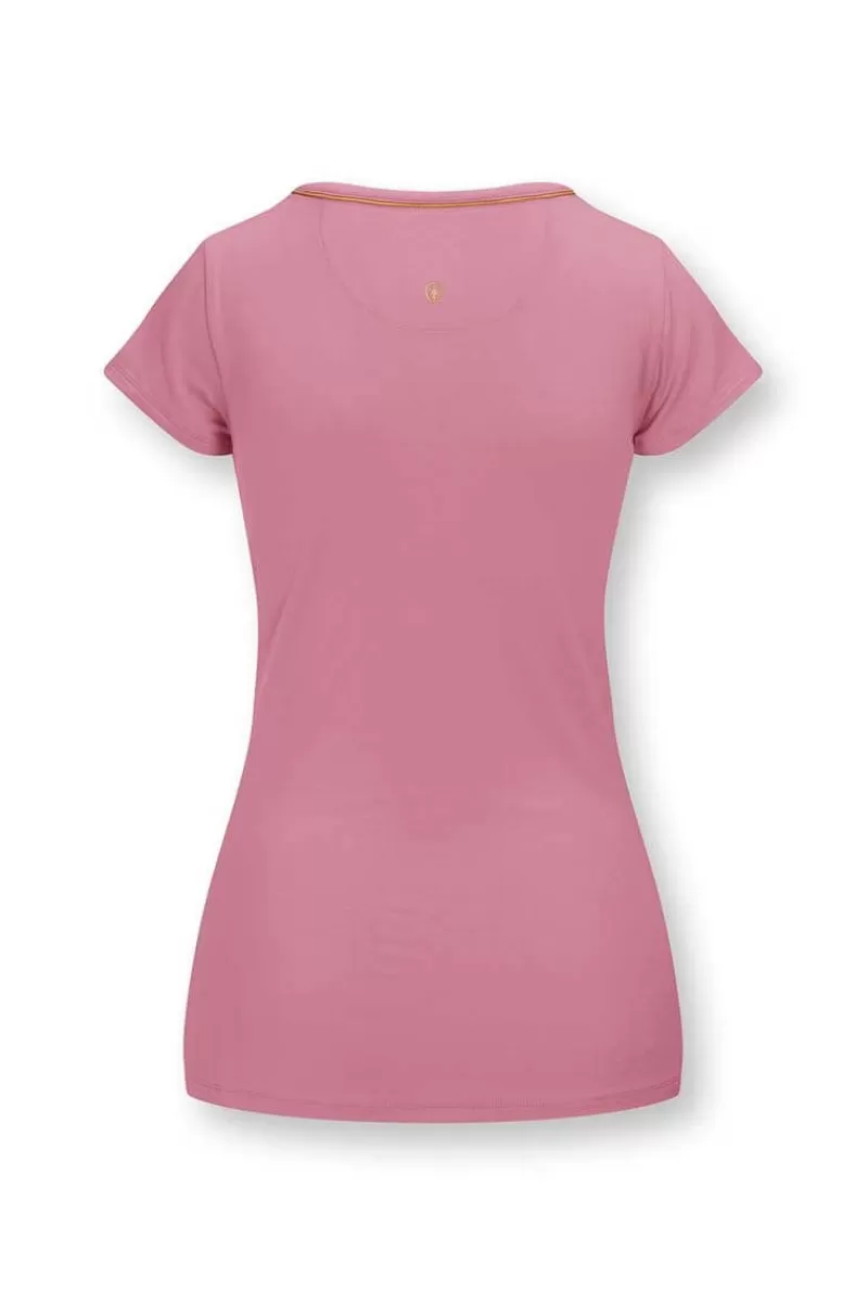 Pip Studio Haut A Manches Courtes Solid En Coloris Rose Hot