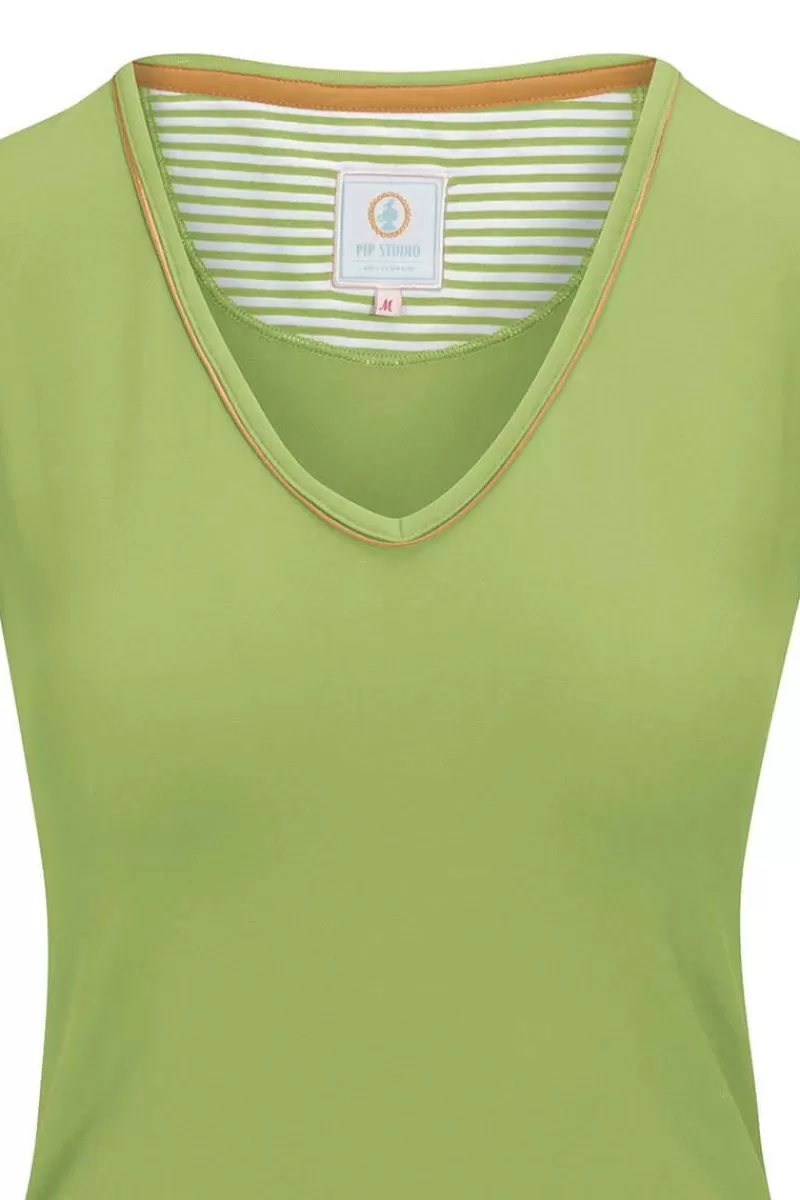 Pip Studio Haut A Manches Courtes Solid En Coloris Vert Cheap