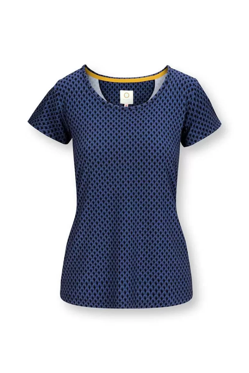 Pip Studio Haut A Manches Courtes Suki En Coloris Cobalt Bleu Store