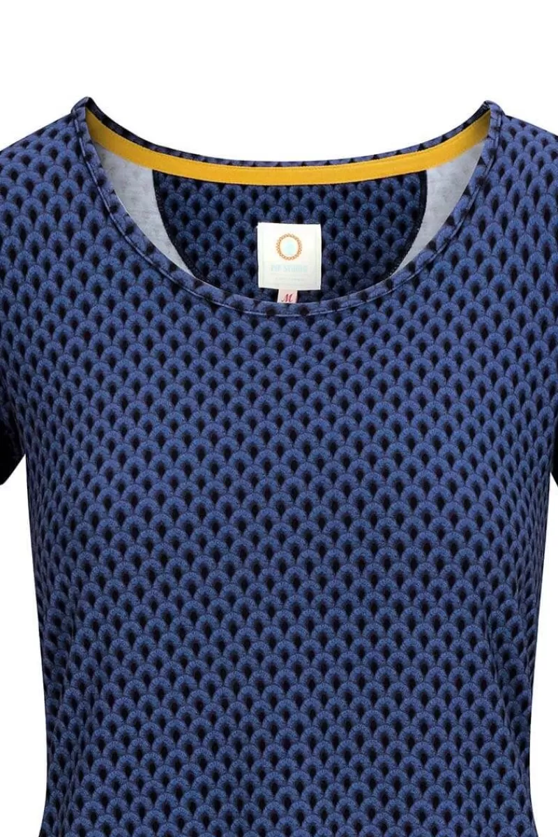 Pip Studio Haut A Manches Courtes Suki En Coloris Cobalt Bleu Store