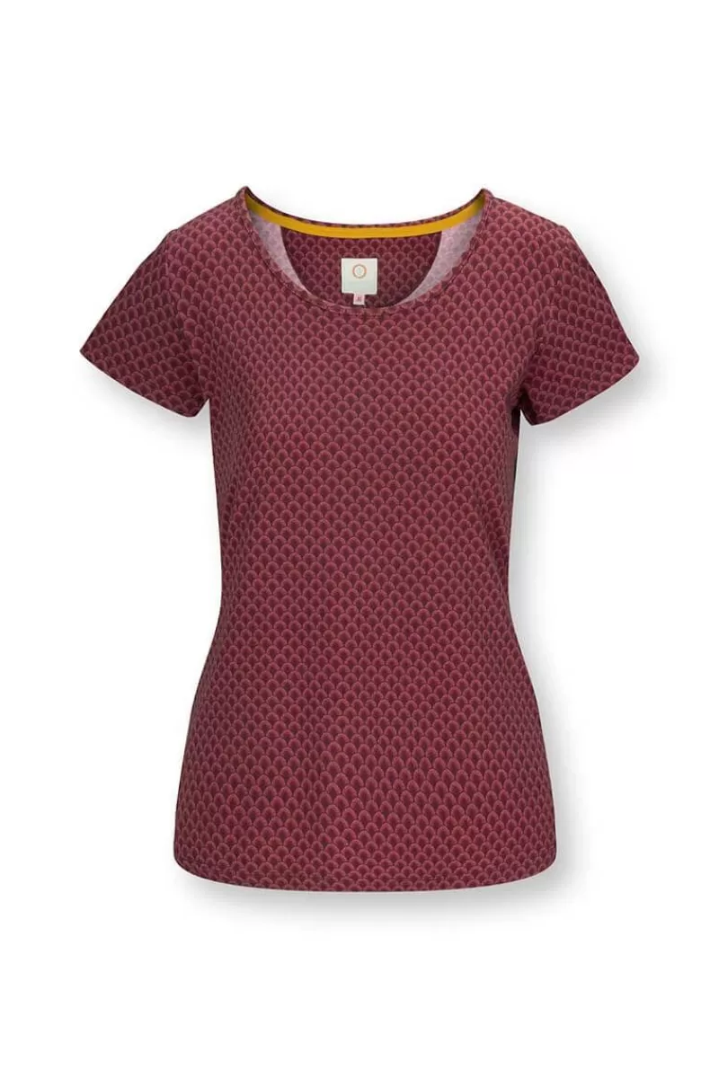 Pip Studio Haut A Manches Courtes Suki En Coloris Fonce Rouge Best Sale