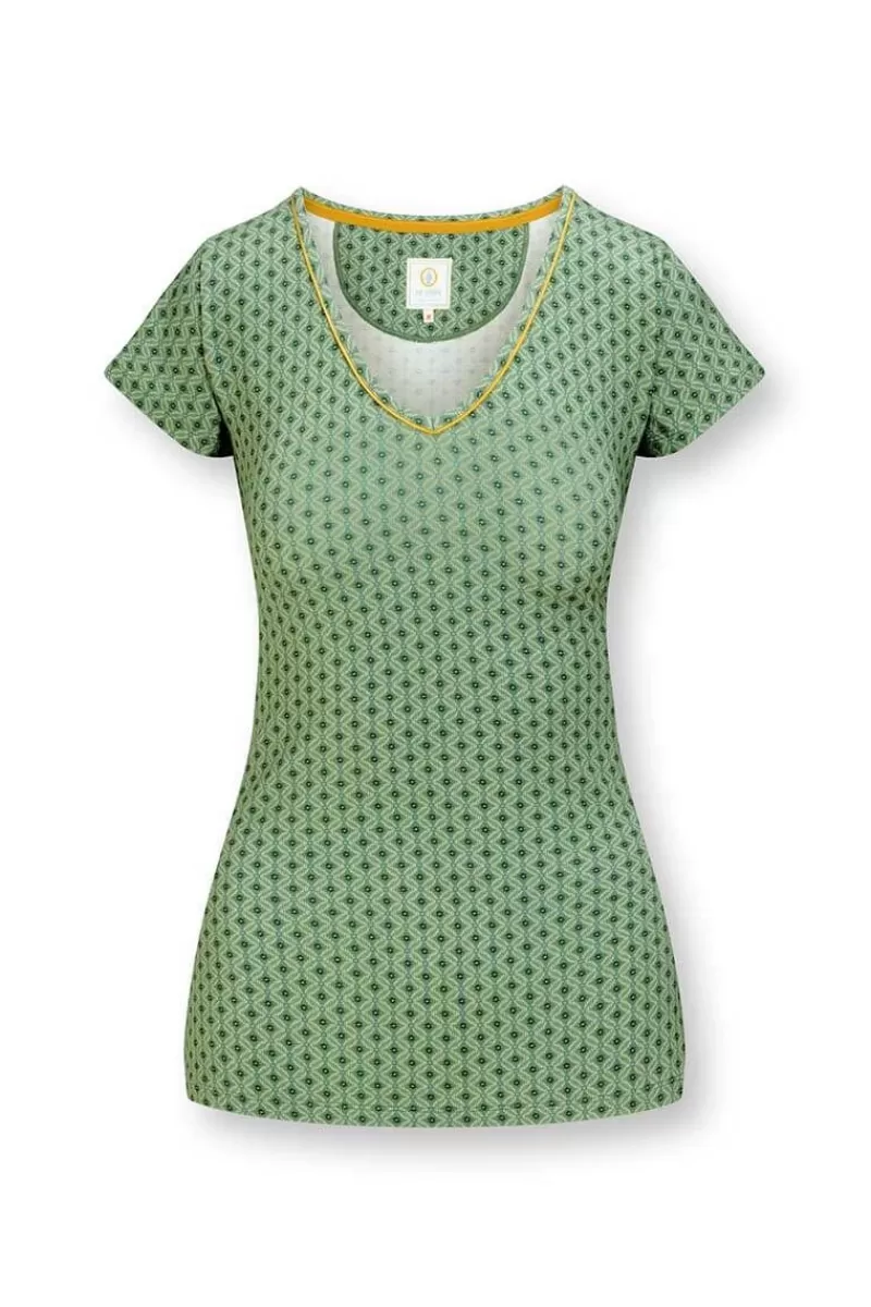 Pip Studio Haut A Manches Courtes Tegola En Coloris Vert Clearance