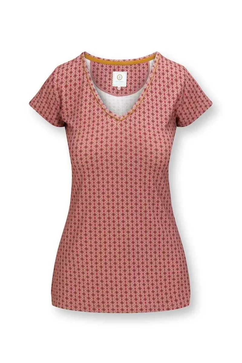 Pip Studio Haut A Manches Courtes Tegola En Coloris Rose Clearance