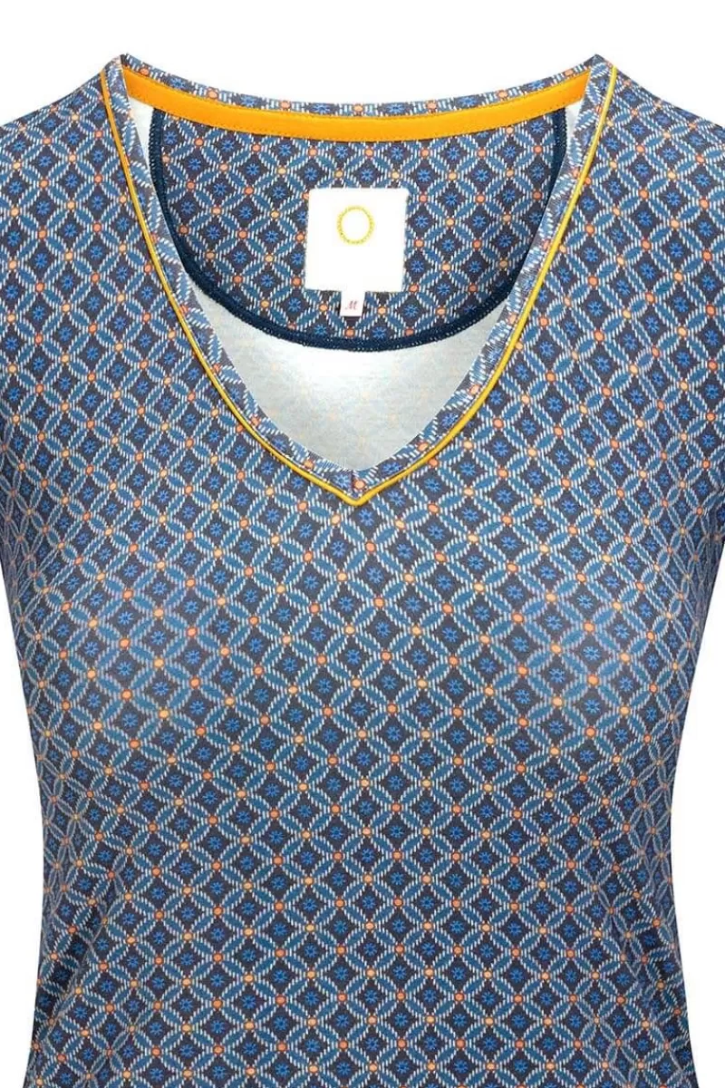 Pip Studio Haut A Manches Courtes Tegola En Coloris Bleu Clearance