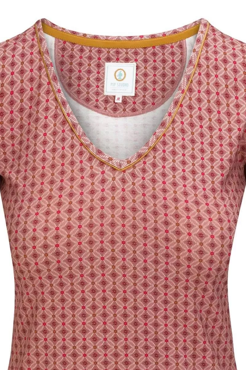Pip Studio Haut A Manches Courtes Tegola En Coloris Rose Clearance