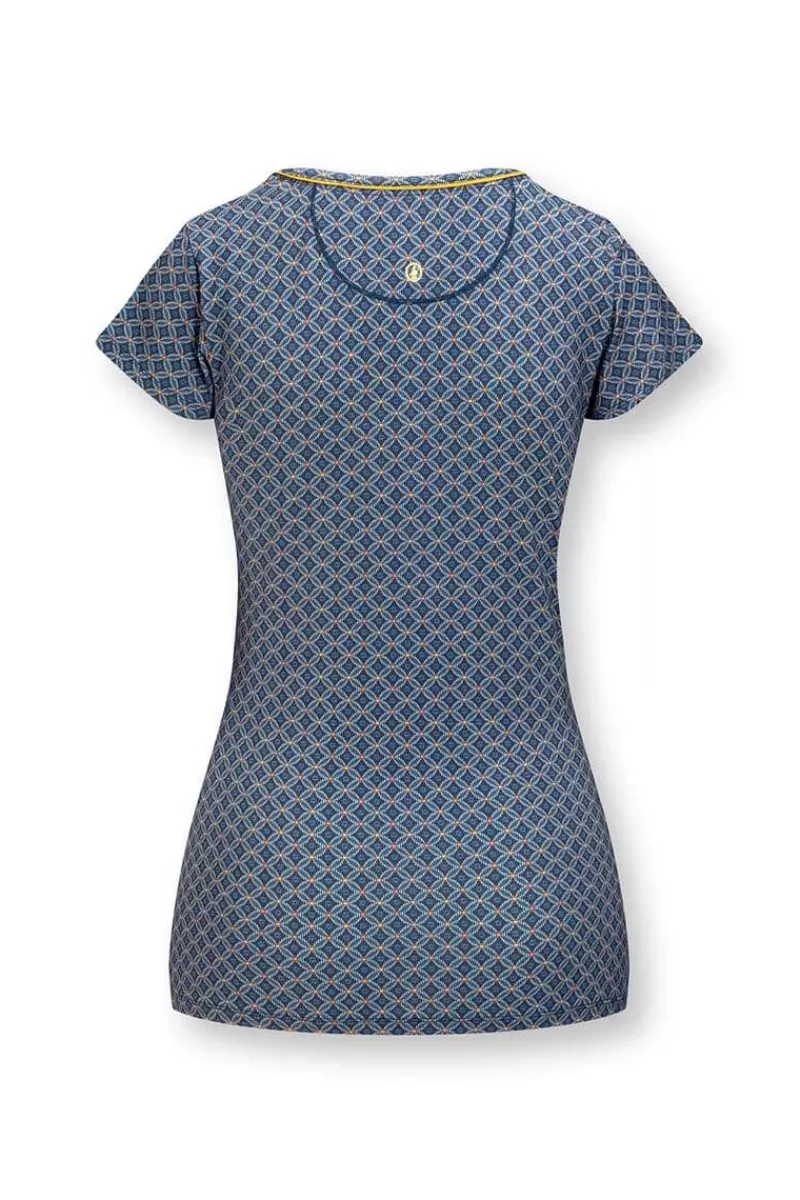 Pip Studio Haut A Manches Courtes Tegola En Coloris Bleu Clearance