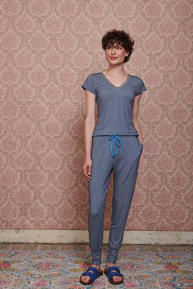 Pip Studio Haut A Manches Courtes Tegola En Coloris Bleu Clearance