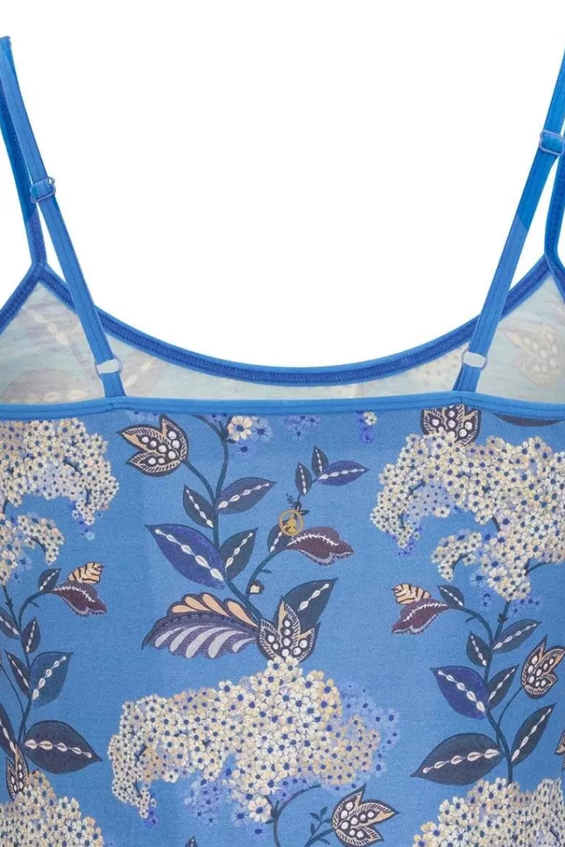 Pip Studio Haut Sans Manches Flora Firenze En Coloris Cobalt Bleu Outlet