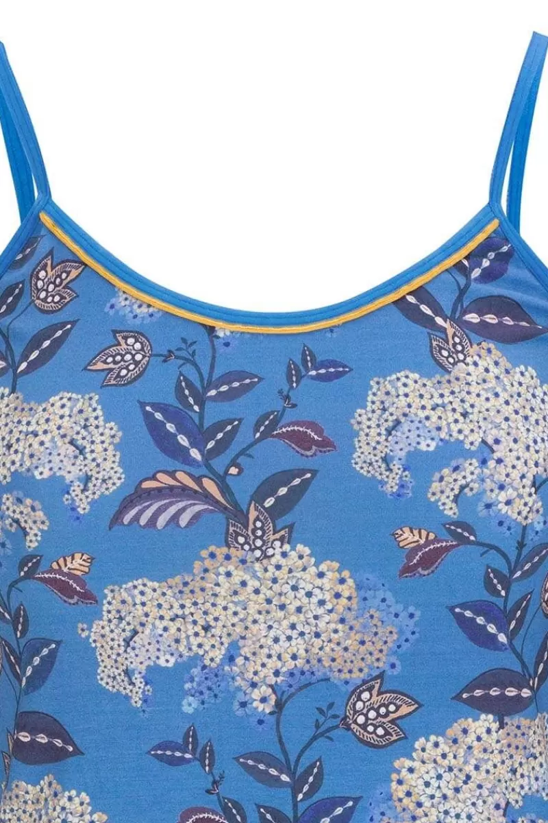 Pip Studio Haut Sans Manches Flora Firenze En Coloris Cobalt Bleu Outlet