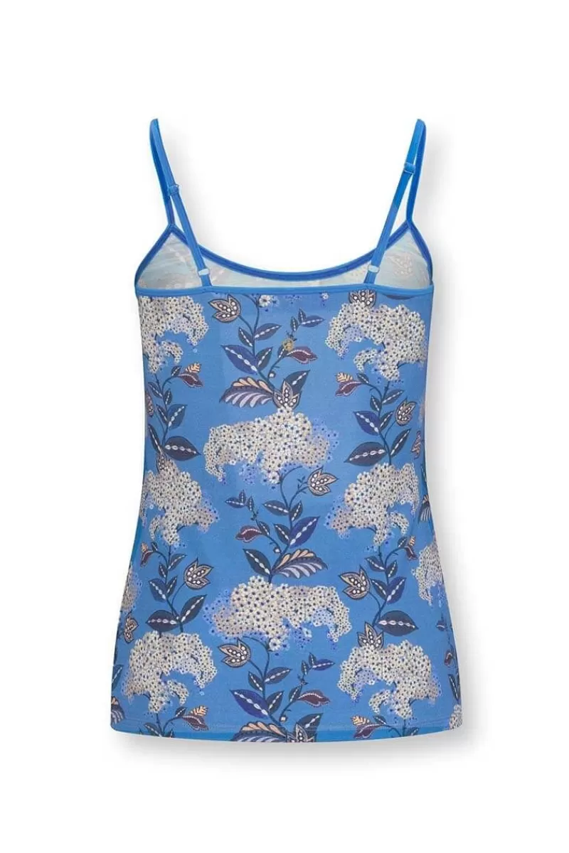 Pip Studio Haut Sans Manches Flora Firenze En Coloris Cobalt Bleu Outlet