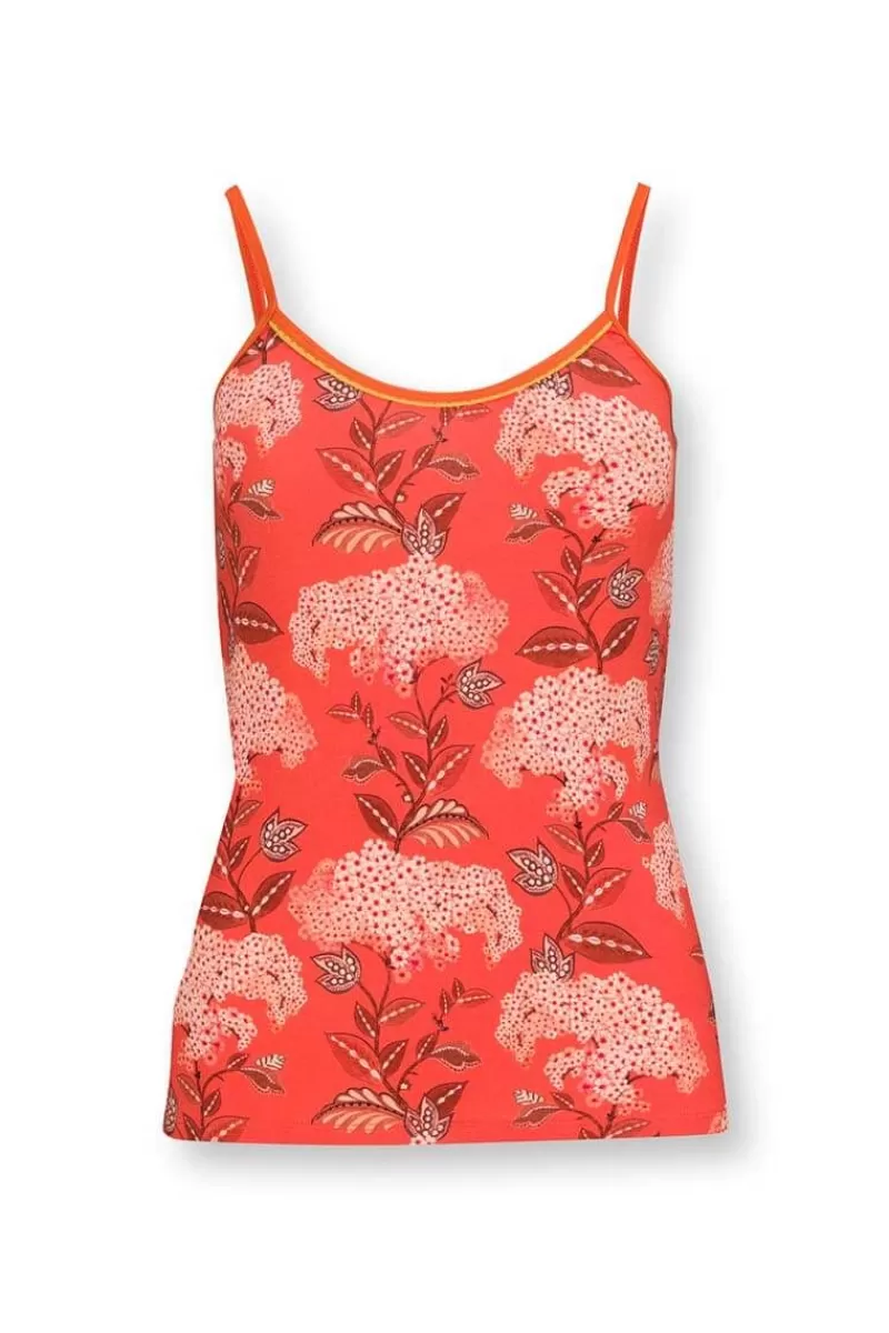 Pip Studio Haut Sans Manches Flora Firenze En Coloris Corail Rouge Outlet