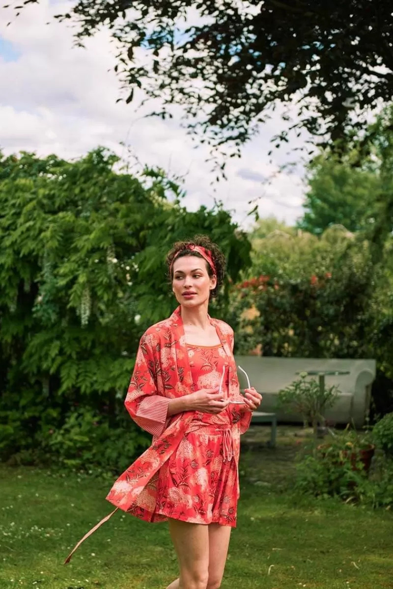 Pip Studio Haut Sans Manches Flora Firenze En Coloris Corail Rouge Outlet