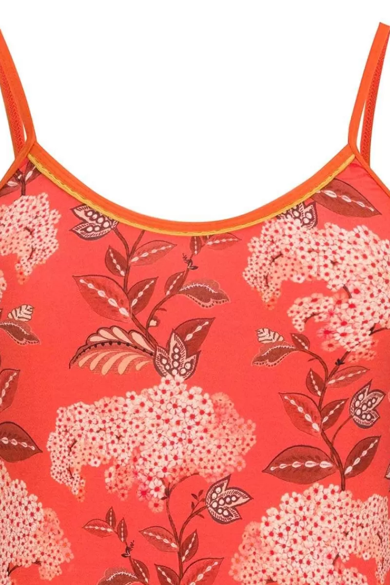 Pip Studio Haut Sans Manches Flora Firenze En Coloris Corail Rouge Outlet