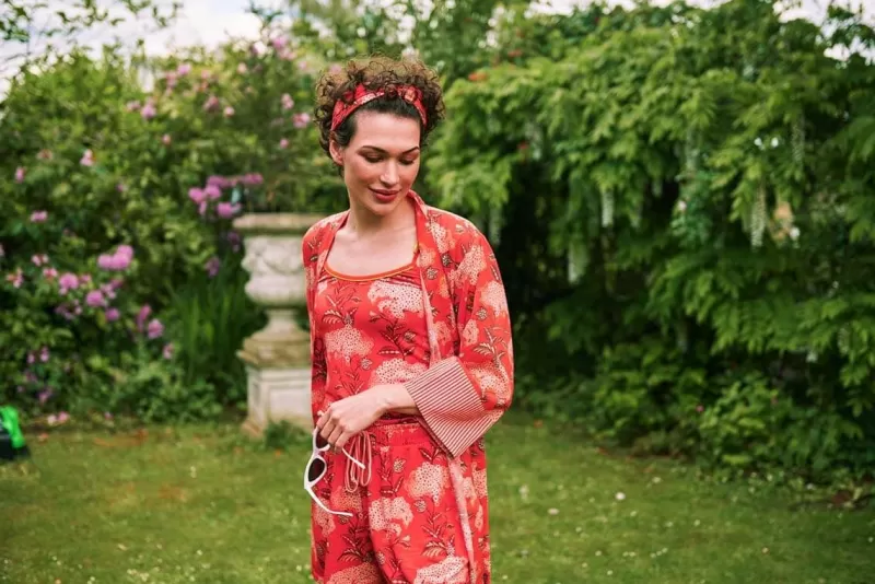Pip Studio Haut Sans Manches Flora Firenze En Coloris Corail Rouge Outlet