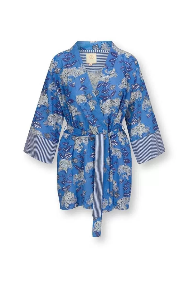 Pip Studio Kimono Flora Firenze En Coloris Cobalt Bleu New