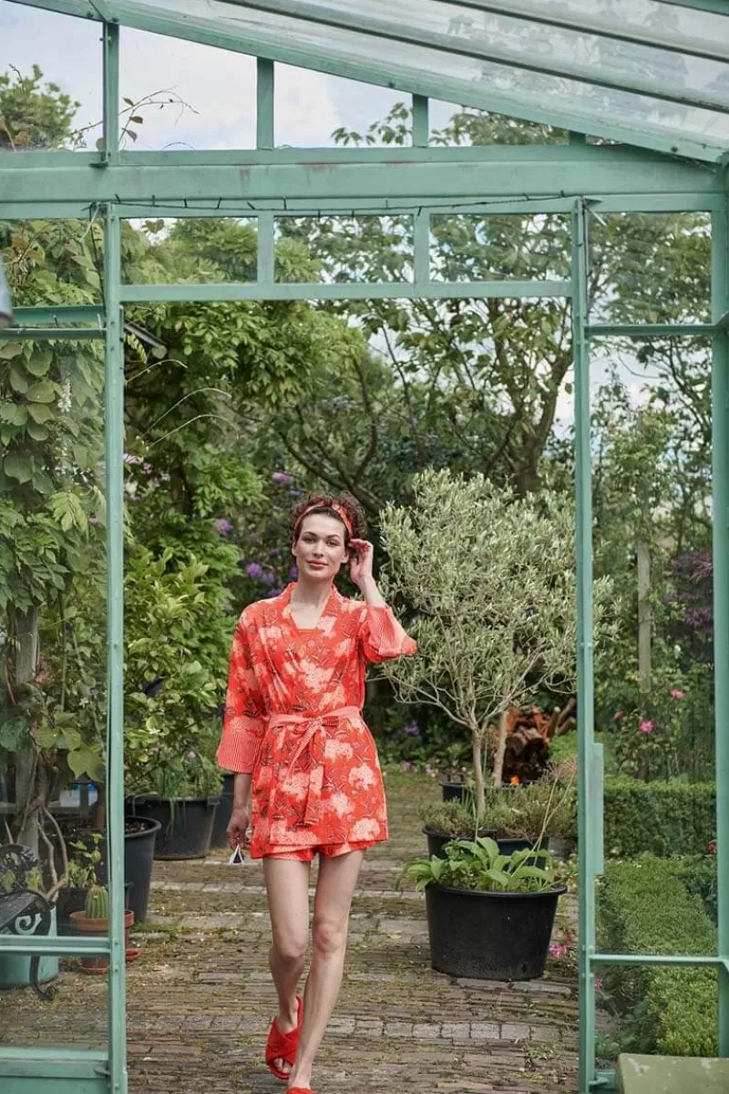 Pip Studio Kimono Flora Firenze En Coloris Corail Rouge Best Sale