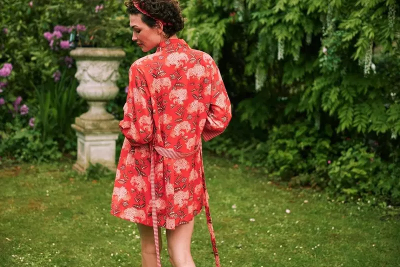 Pip Studio Kimono Flora Firenze En Coloris Corail Rouge Best Sale