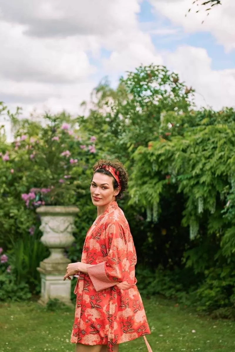 Pip Studio Kimono Flora Firenze En Coloris Corail Rouge Best Sale