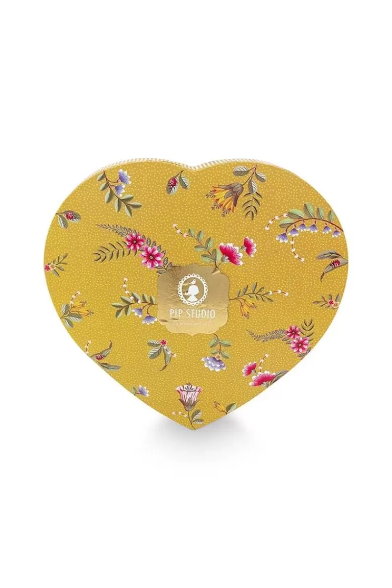 Pip Studio Lot De 2 Assiettes En Forme De Coeur La Majorelle En Coloris Jaune Outlet