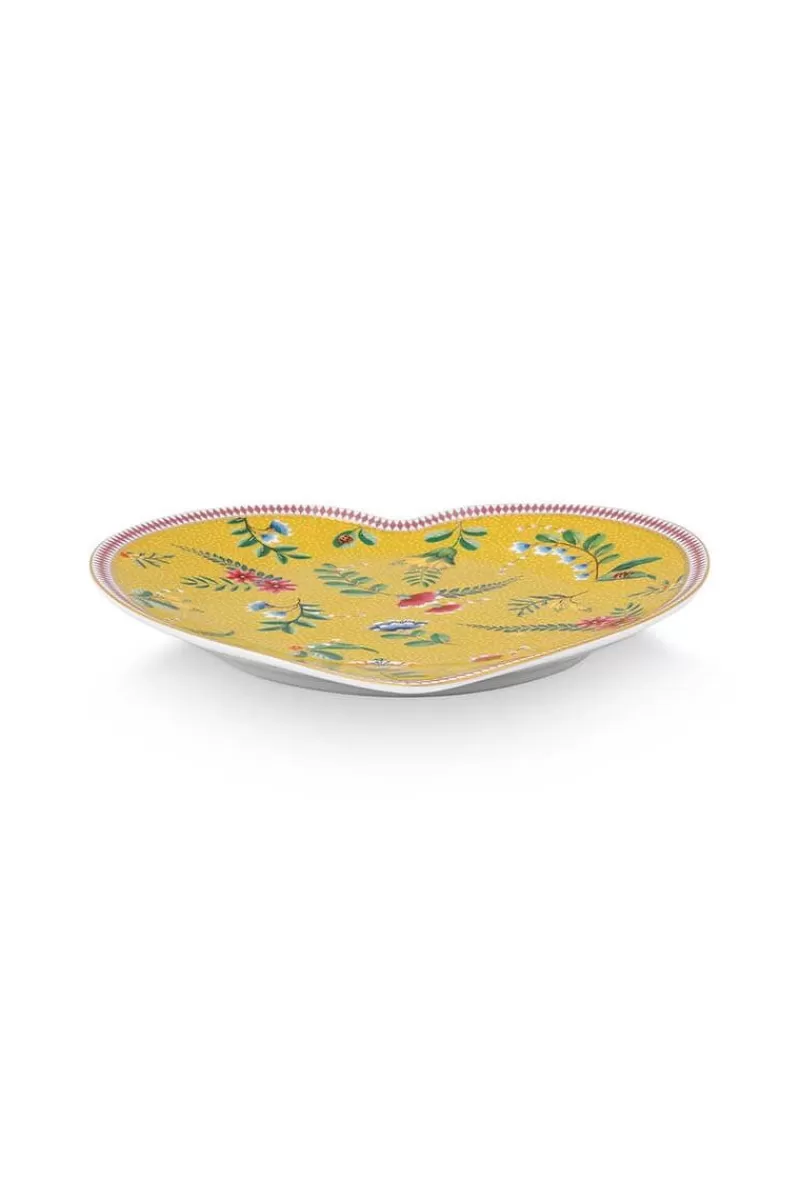 Pip Studio Lot De 2 Assiettes En Forme De Coeur La Majorelle En Coloris Jaune Outlet