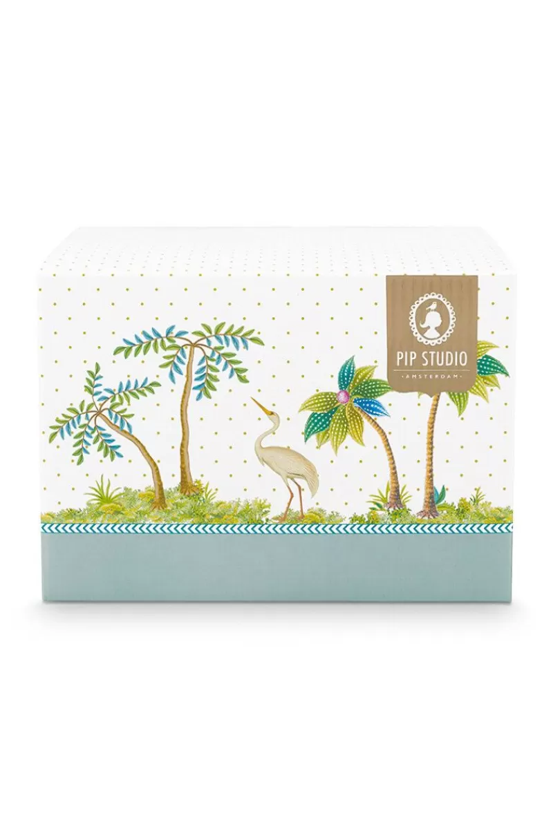 Pip Studio Lot De 2 Tasses De Grande Taille A Pois Dores Jolie En Coloris Vert New