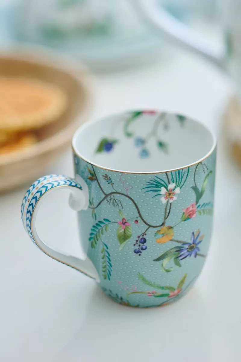 Pip Studio Lot De 2 Tasses De Petite Taille A Fleurs Jolie En Coloris Bleu Discount